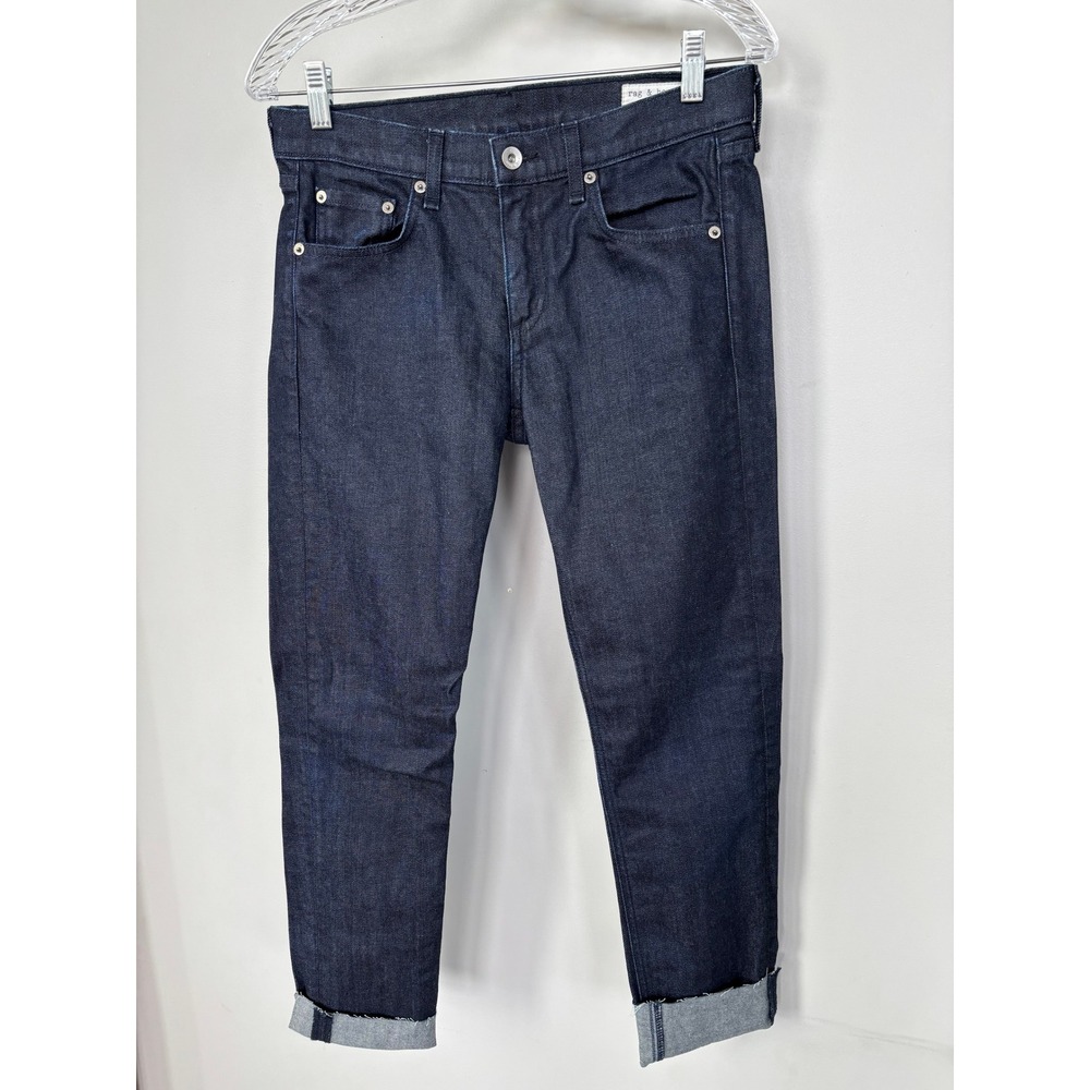 Rag & Bone Dre Slim Boyfriend Jeans Indigo Dark Wash Denim Size 27